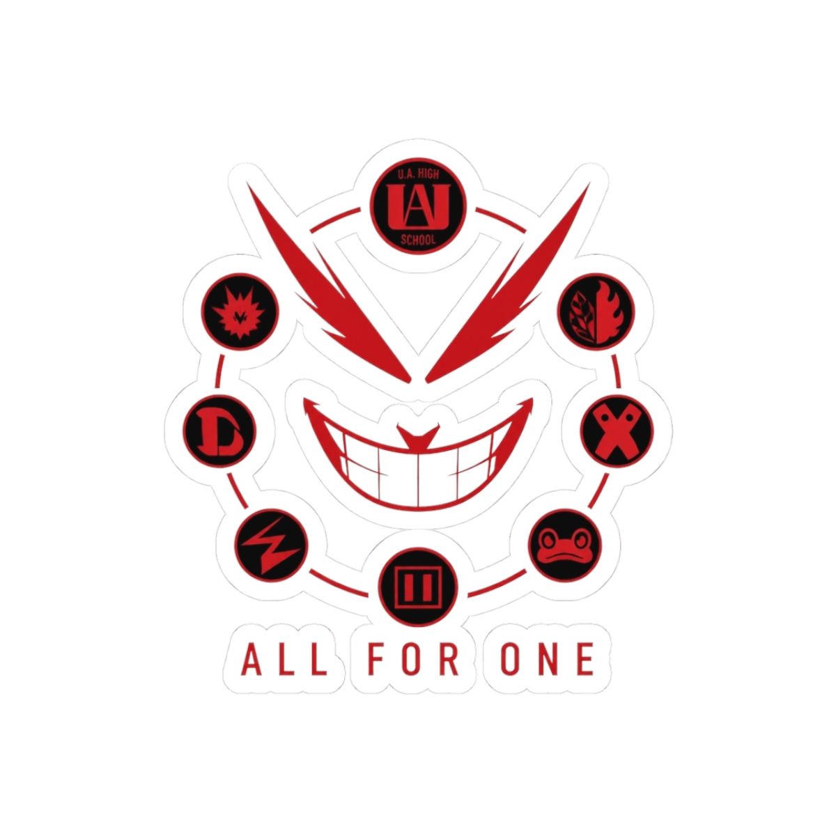 My Hero Academia "All for One" Sticker - alternate angle 1, merchandise