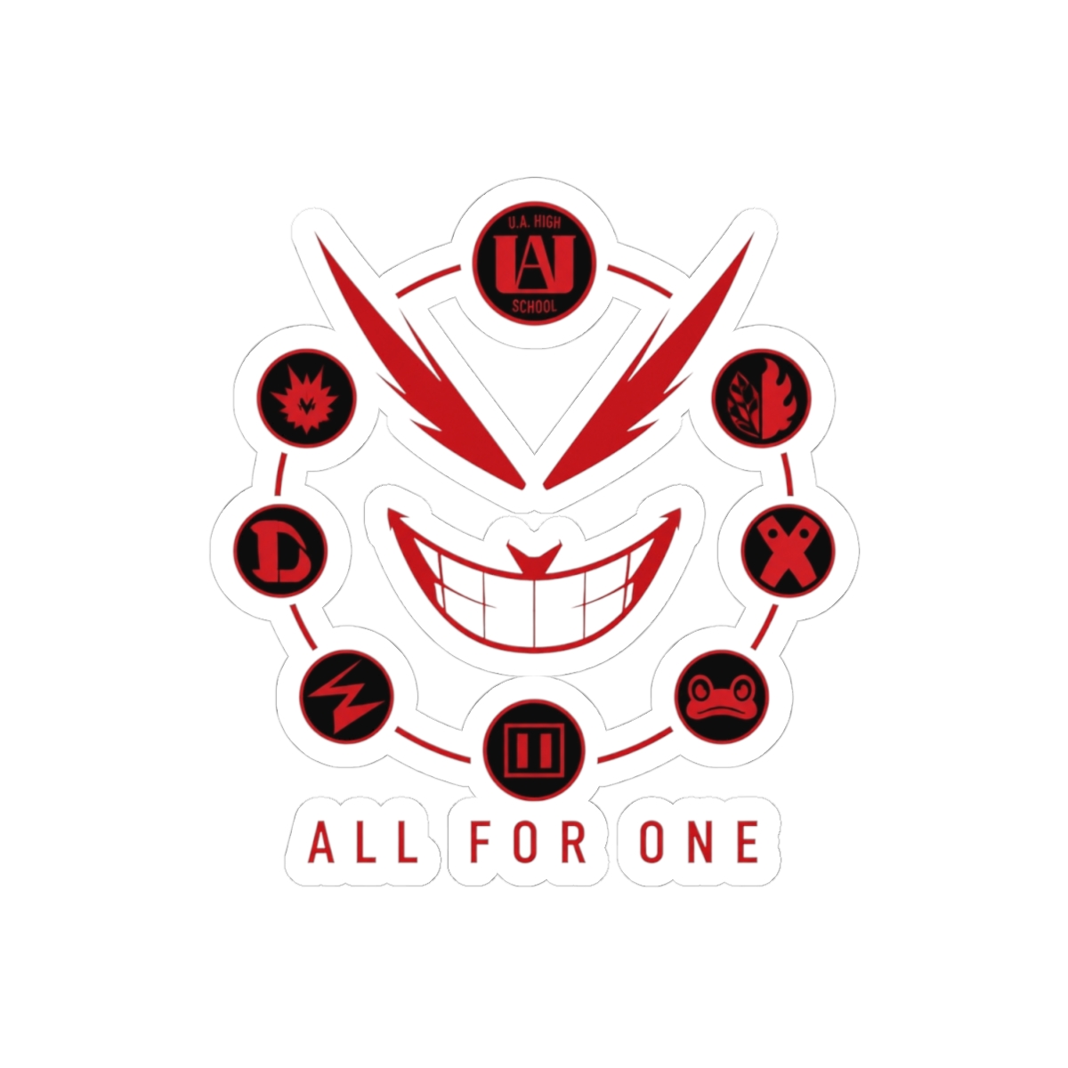 My Hero Academia "All for One" Sticker - alternate angle 2, merchandise