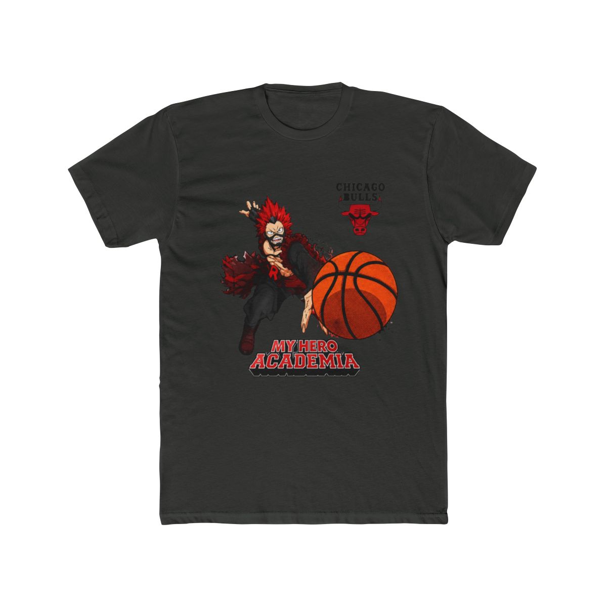 Hyperfly NBA x My Hero Academia Kirishima Chicago Bulls T Shirt - alternate angle 5, merchandise