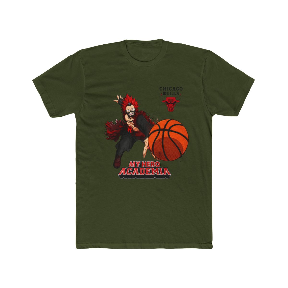 Hyperfly NBA x My Hero Academia Kirishima Chicago Bulls T Shirt - alternate angle 4, merchandise